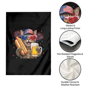 Beer And Hotdog Cat Garden Flag Fourth Of July Celebration TS12 Print Your Wear