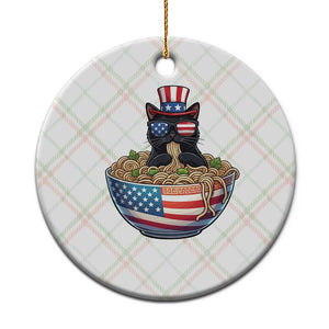 Funny Black Cats Eat Ramen Ceramic Ornament American Flag 4th Of July TS12 1pc Christmas Plaid Print Your Wear