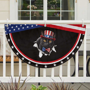 Funny Black Cat With Uncle Sam Hat Patriotic Fan Flag Pet Lover Gift TS12 2pcs pack Classic Black Print Your Wear