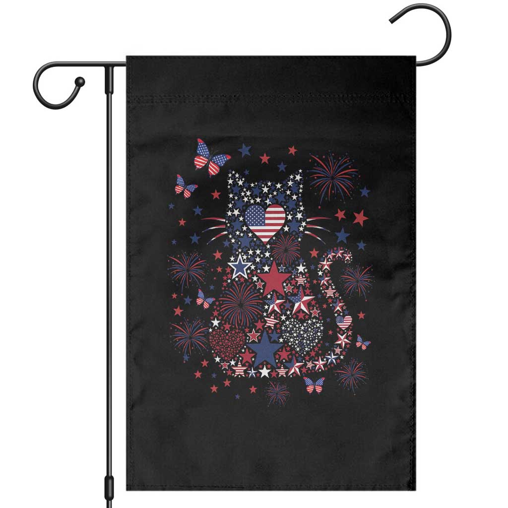 Funny Patriotic Cat Lover Garden Flag 4th Of July Freedom TS12 Black Print Your Wear