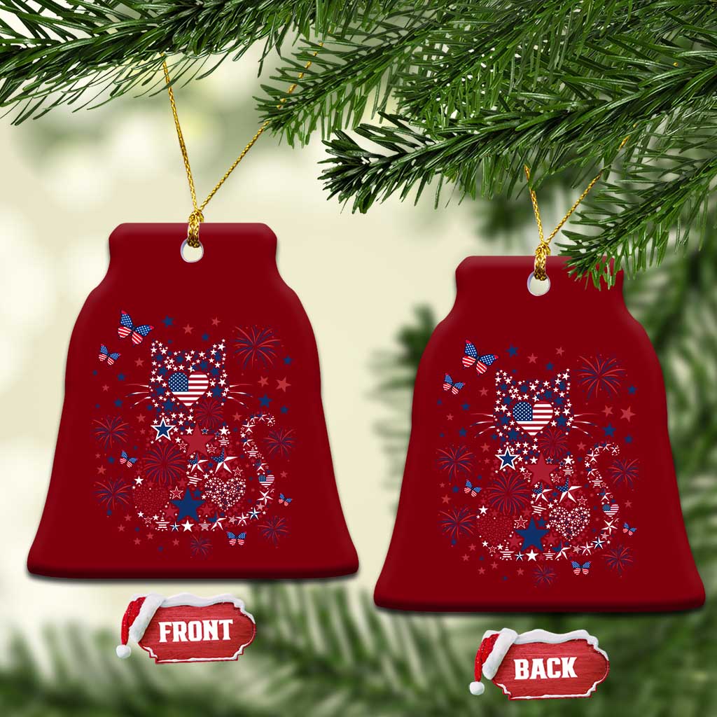 Funny Patriotic Cat Lover Ceramic Ornament 4th Of July Freedom TS12 Print Your Wear