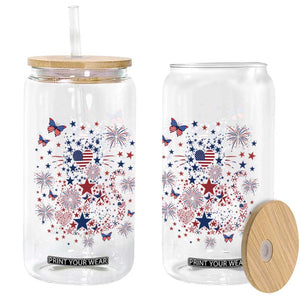 Funny Patriotic Cat Lover Glass Can 4th Of July Freedom TS12 Print Your Wear