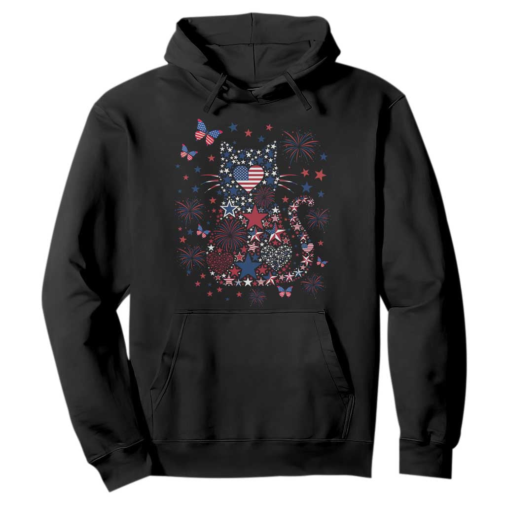Funny Patriotic Cat Lover Hoodie 4th Of July Freedom TS12 Black Print Your Wear