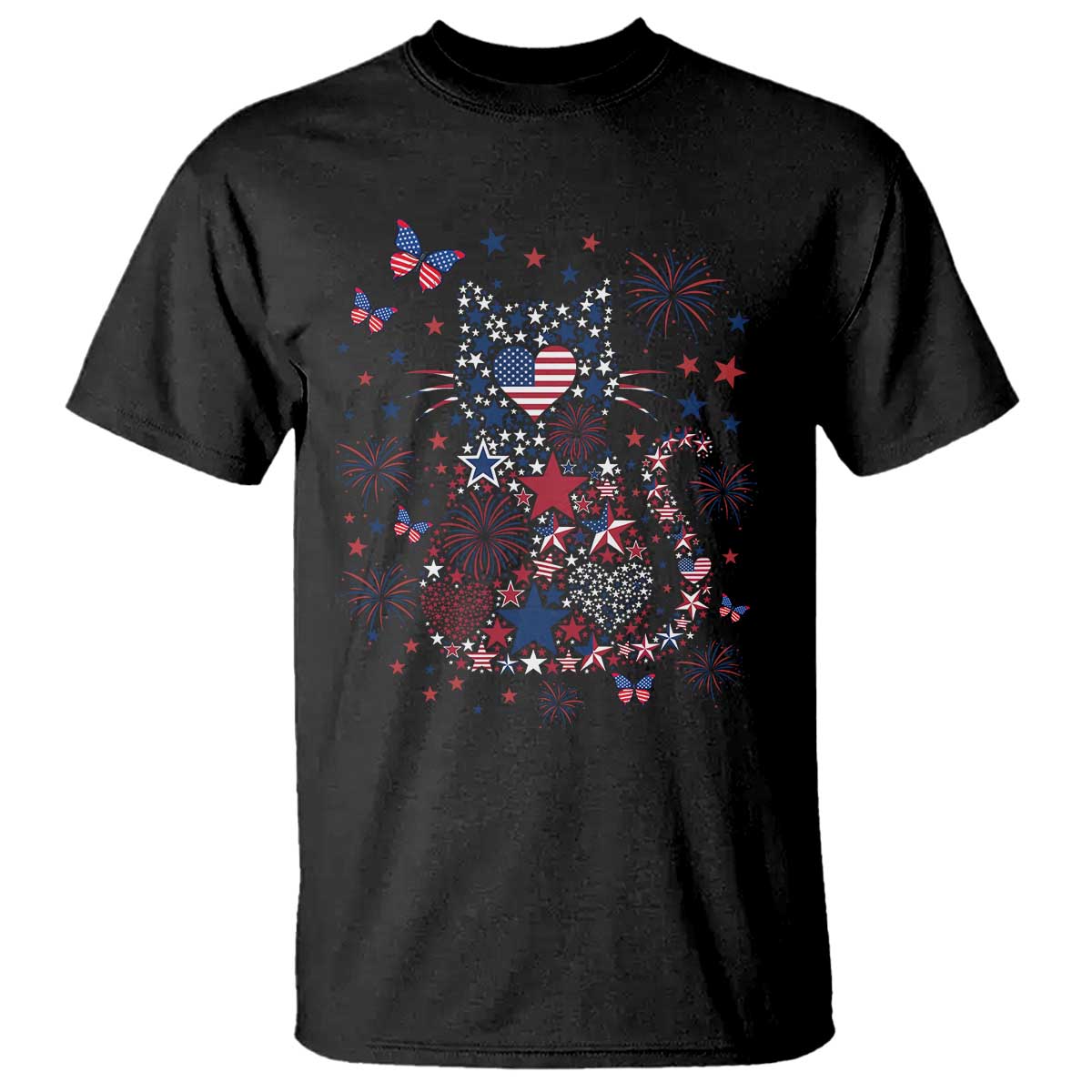 Funny Patriotic Cat Lover T Shirt 4th Of July Freedom TS12 Black Print Your Wear
