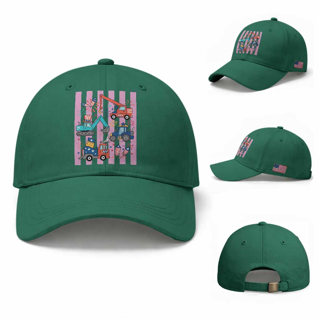 Red White And Blue Construction Crew Baseball Cap Patriotic Kids 4th Of July TS12 Baseball Cap Universal Fit Irish Green Print Your Wear