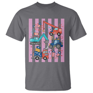 Red White And Blue Construction Crew T Shirt Patriotic Kids 4th Of July TS12 Charcoal Print Your Wear