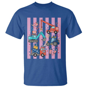 Red White And Blue Construction Crew T Shirt Patriotic Kids 4th Of July TS12 Royal Blue Print Your Wear