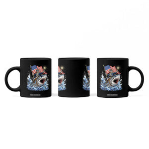 Patriotic Skeleton Pirate Riding Shark Coffee Mug American Ocean Pride TS12 Print Your Wear