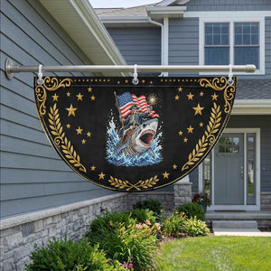 Funny Skeleton Pirate Riding Shark Patriotic Fan Flag American Ocean Pride TS12 2pcs pack Vintage Black Print Your Wear