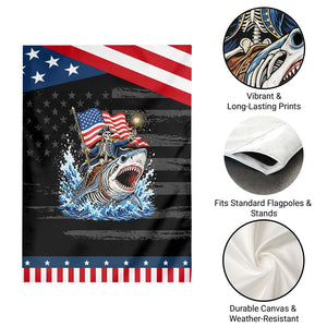 Funny Skeleton Pirate Riding Shark Patriotic Garden Flag American Ocean Pride TS12 Print Your Wear