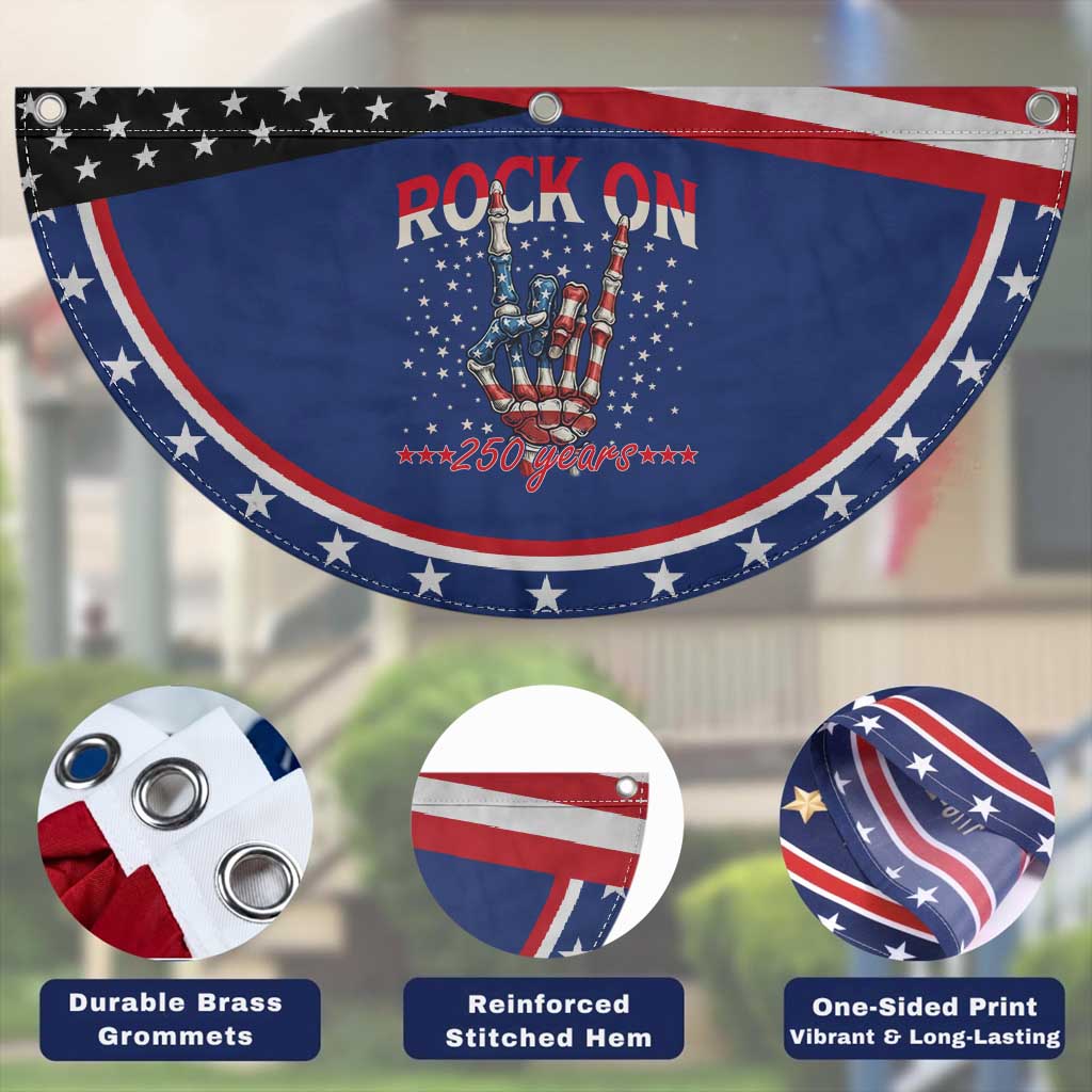 Red White Blue Rocker Skeleton Hand Patriotic Fan Flag Rock On 250 Years TS12 Print Your Wear
