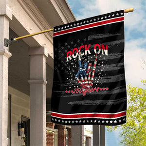 Red White Blue Rocker Skeleton Hand Patriotic Garden Flag Rock On 250 Years TS12 Distressed Black Red Print Your Wear