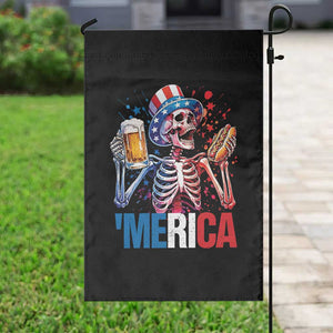 Red White And Blue Skeleton Party Garden Flag American Freedom Vibes TS12 Print Your Wear