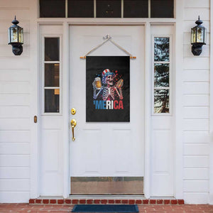 Red White And Blue Skeleton Party Garden Flag American Freedom Vibes TS12 Print Your Wear