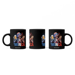 Red White And Blue Skeleton Party Coffee Mug American Freedom Vibes TS12 Print Your Wear