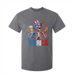 Red White And Blue Skeleton Party T Shirt For Kid American Freedom Vibes TS12 Charcoal Print Your Wear