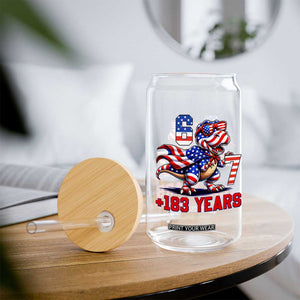 Funny 67 Meme Dinosaur American Pride Glass Can USA 250th Anniversary TS12 Print Your Wear