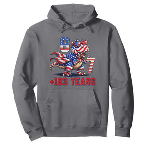 Funny 67 Meme Dinosaur American Pride Hoodie USA 250th Anniversary TS12 Charcoal Print Your Wear