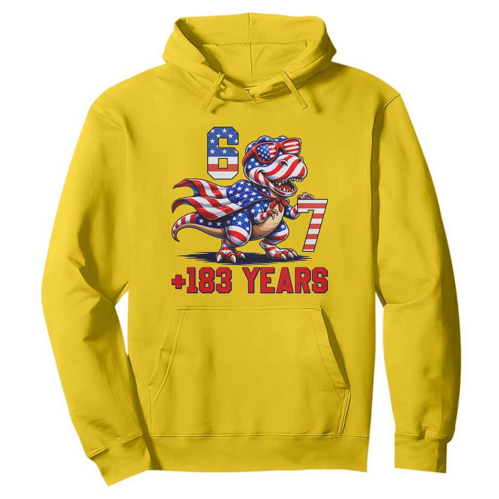 Funny 67 Meme Dinosaur American Pride Hoodie USA 250th Anniversary TS12 Daisy Print Your Wear