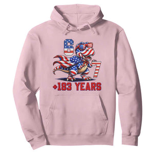 Funny 67 Meme Dinosaur American Pride Hoodie USA 250th Anniversary TS12 Light Pink Print Your Wear