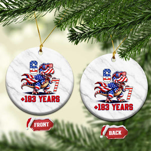 Funny 67 Meme Dinosaur American Pride Ceramic Ornament USA 250th Anniversary TS12 1pc White Marble Print Your Wear