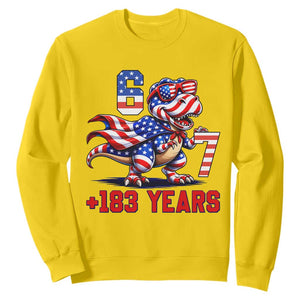 Funny 67 Meme Dinosaur American Pride Sweatshirt USA 250th Anniversary TS12 Daisy Print Your Wear