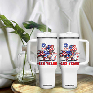 Funny 67 Meme Dinosaur American Pride Tumbler With Handle USA 250th Anniversary TS12 Print Your Wear