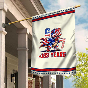 Funny 67 Meme Dinosaur American Pride Patriotic Garden Flag USA 250th Anniversary TS12 Modern Beige Red Print Your Wear