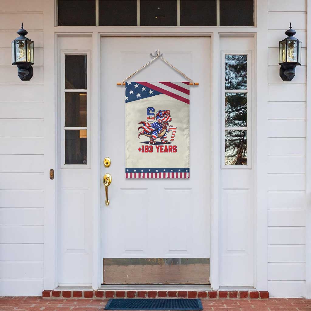 Funny 67 Meme Dinosaur American Pride Patriotic Garden Flag USA 250th Anniversary TS12 Print Your Wear