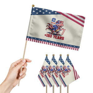 Funny 67 Meme Dinosaur American Pride Patriotic Handheld Flag USA 250th Anniversary TS12 Print Your Wear