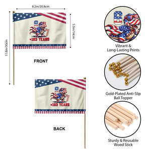 Funny 67 Meme Dinosaur American Pride Patriotic Handheld Flag USA 250th Anniversary TS12 Print Your Wear