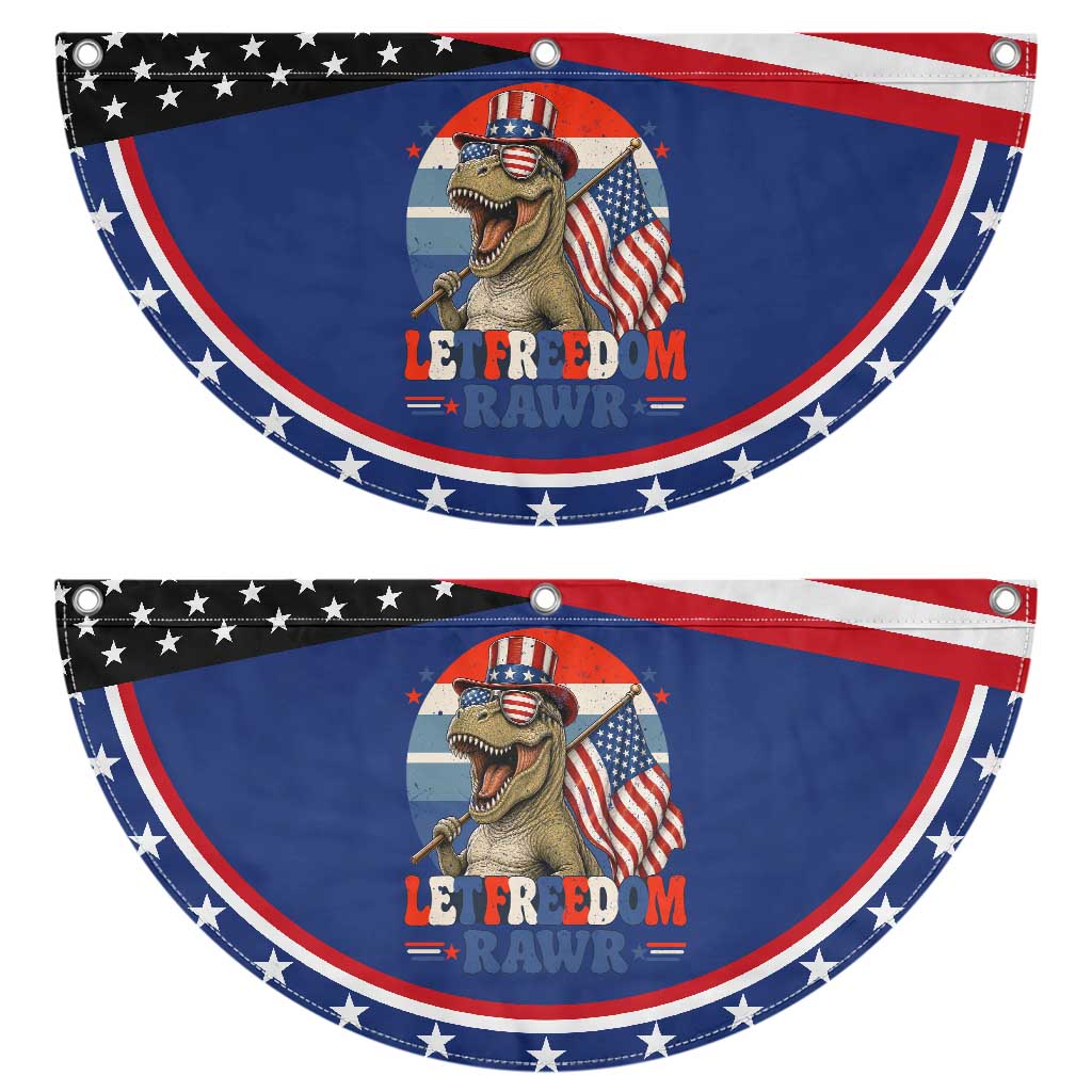 Red White Blue Dinosaur Pride Patriotic Fan Flag Let Freedom Rawr TS12 2pcs pack Classic Navy Print Your Wear