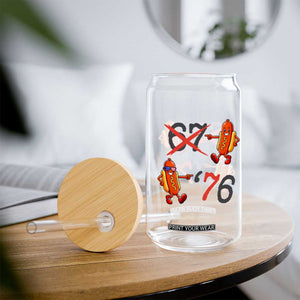 Funny 67 Meme Hot Dog Lover Glass Can USA 250 BBQ Celebration TS12 Print Your Wear