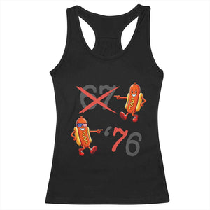Funny 67 Meme Hot Dog Lover Racerback Tank Top USA 250 BBQ Celebration TS12 Black Print Your Wear