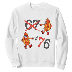 Funny 67 Meme Hot Dog Lover Sweatshirt USA 250 BBQ Celebration TS12 White Print Your Wear