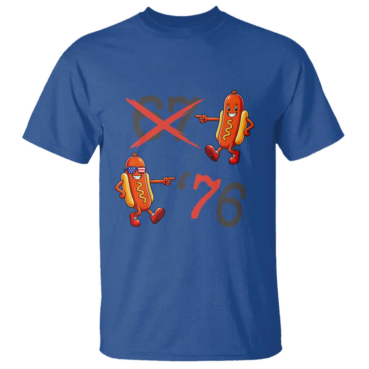 Funny 67 Meme Hot Dog Lover T Shirt USA 250 BBQ Celebration TS12 Royal Blue Print Your Wear
