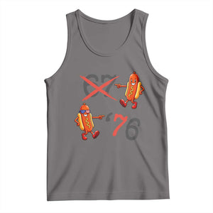 Funny 67 Meme Hot Dog Lover Tank Top USA 250 BBQ Celebration TS12 Deep Heather Print Your Wear