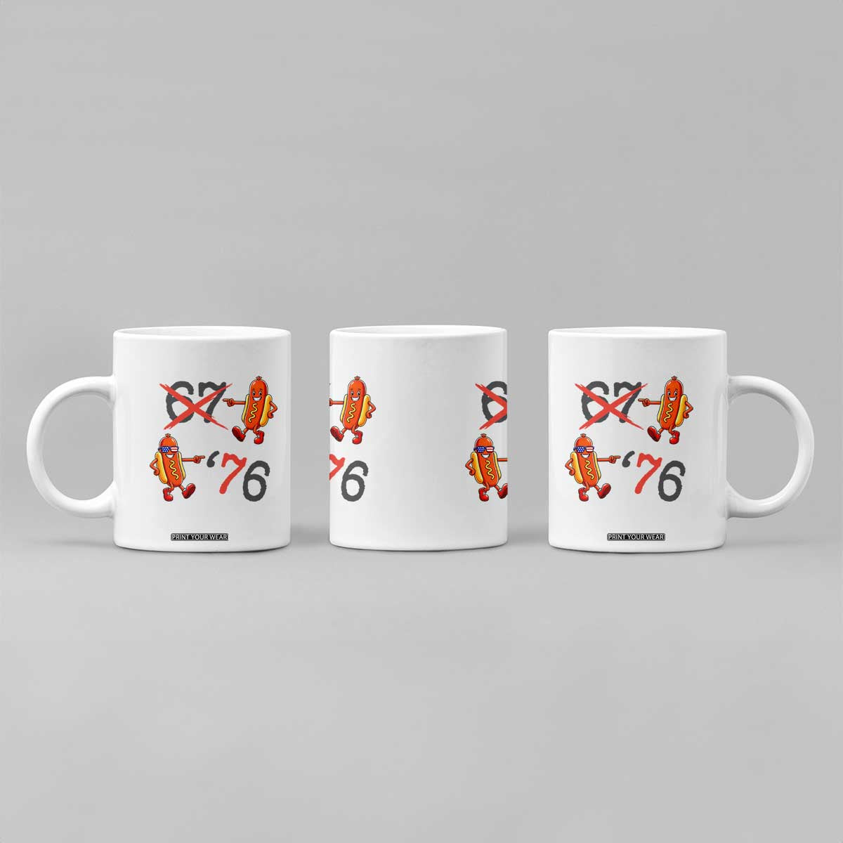 Funny 67 Meme Hot Dog Lover Coffee Mug USA 250 BBQ Celebration TS12 Print Your Wear