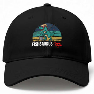 Funny Dinosaur Baseball Cap Fishsaurus Rex Fishing Lover TS12 Print Your Wear