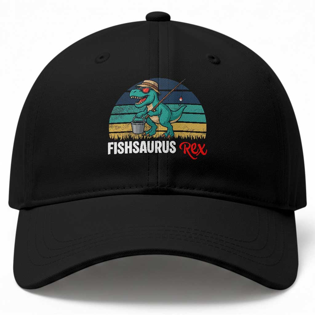 Funny Dinosaur Baseball Cap Fishsaurus Rex Fishing Lover TS12 Print Your Wear