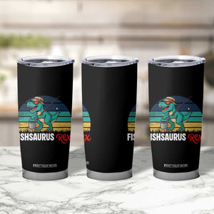 Funny Dinosaur Tumbler Cup Fishsaurus Rex Fishing Lover TS12 Print Your Wear
