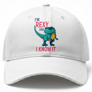 Funny Dinosaur Baseball Cap I Am Rexy And I Know It TS12 Print Your Wear