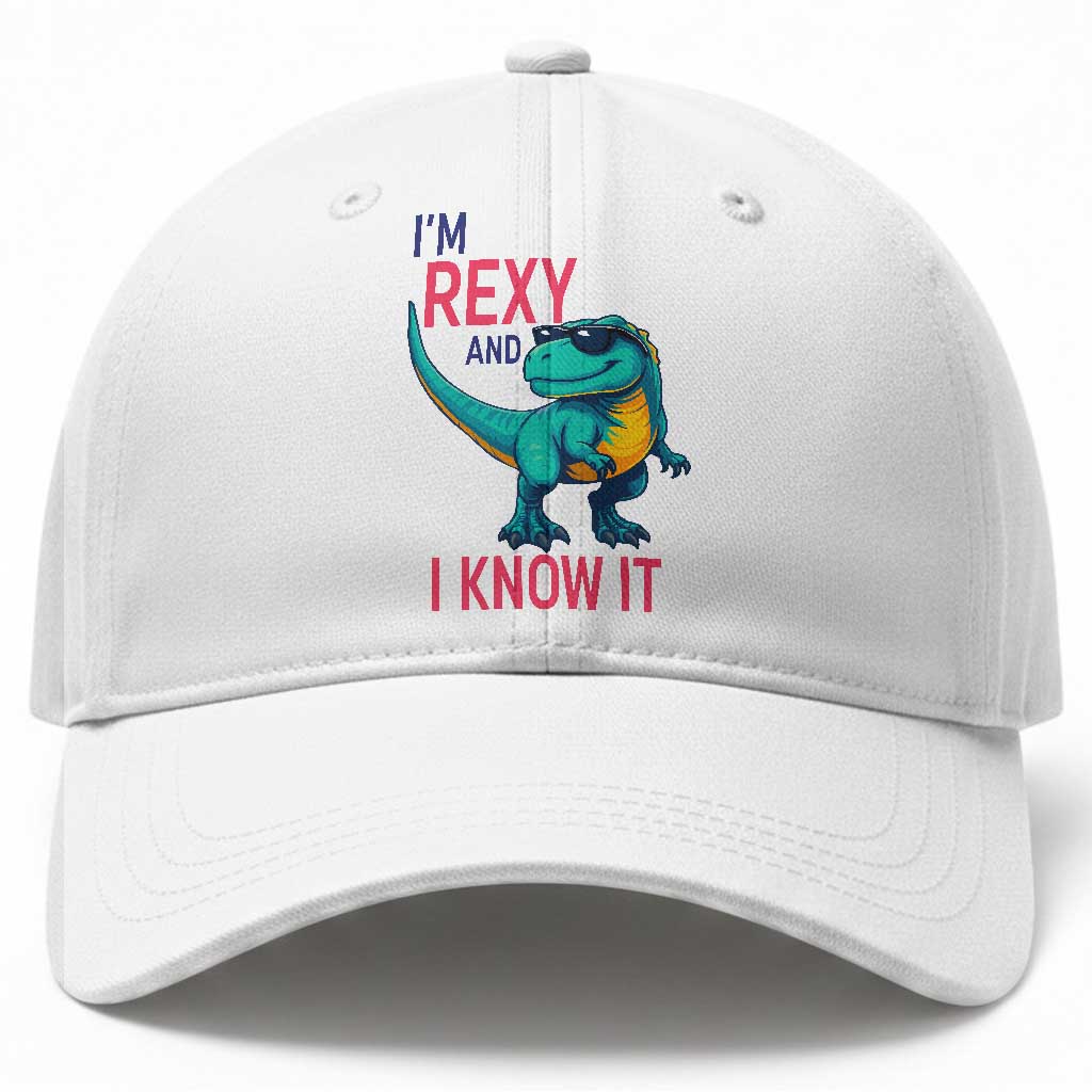 Funny Dinosaur Baseball Cap I Am Rexy And I Know It TS12 Print Your Wear