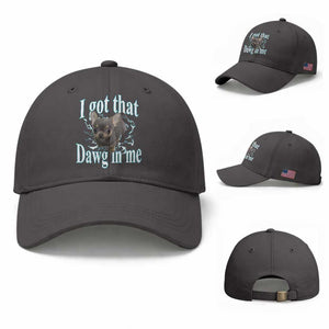 I Got That Dawg In Me Dog Meme Baseball Cap Ironic Chihuahua Face TS12 Baseball Cap Universal Fit Dark Gray Print Your Wear