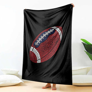 Patriotic Polka Dot Football Throw Blanket Dot Day Gift TS12 Print Your Wear