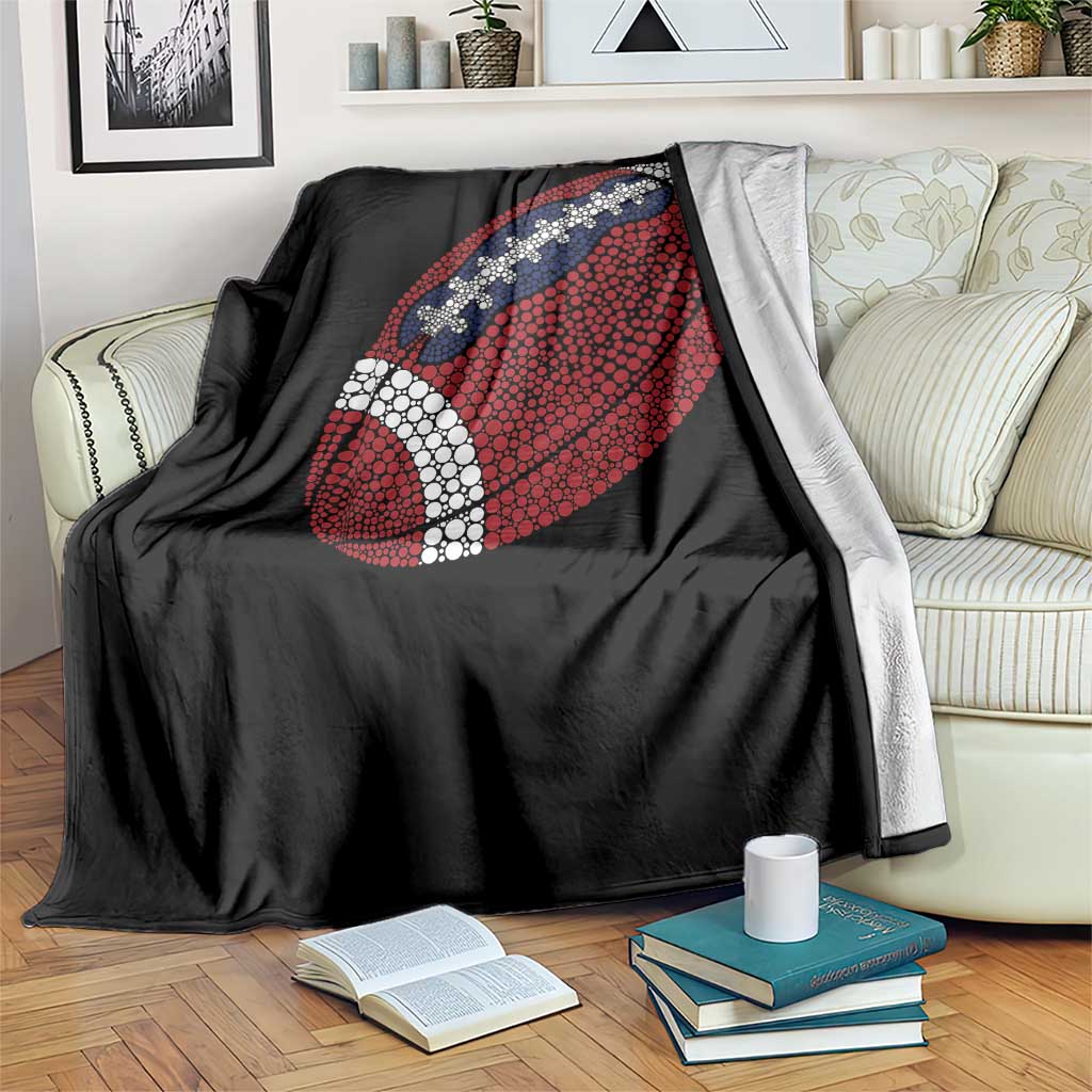 Patriotic Polka Dot Football Throw Blanket Dot Day Gift TS12 Print Your Wear