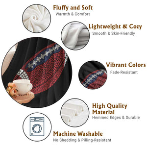 Patriotic Polka Dot Football Throw Blanket Dot Day Gift TS12 Print Your Wear