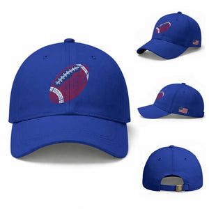Patriotic Polka Dot Football Baseball Cap Dot Day Gift TS12 Baseball Cap Universal Fit Royal Blue Print Your Wear