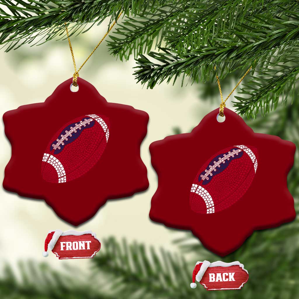 Patriotic Polka Dot Football Ceramic Ornament Dot Day Gift TS12 Print Your Wear