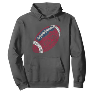 Patriotic Polka Dot Football Hoodie Dot Day Gift TS12 Dark Heather Print Your Wear